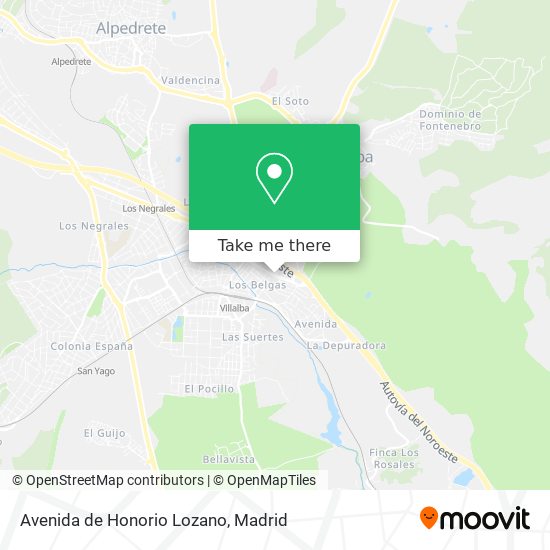 mapa Avenida de Honorio Lozano