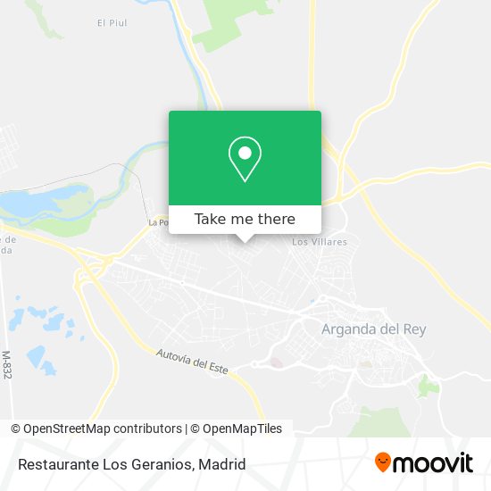 mapa Restaurante Los Geranios