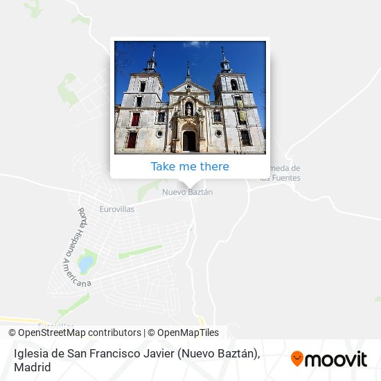 mapa Iglesia de San Francisco Javier (Nuevo Baztán)