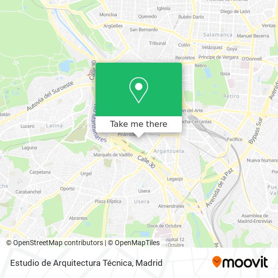 mapa Estudio de Arquitectura Técnica