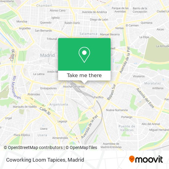 mapa Coworking Loom Tapices