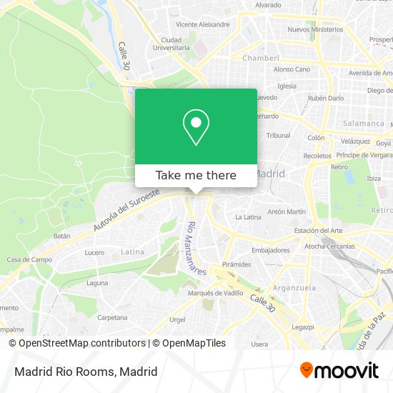 mapa Madrid Rio Rooms