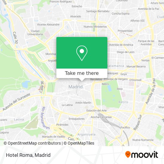 Hotel Roma map