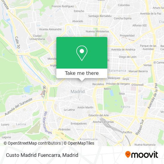 mapa Custo Madrid Fuencarra