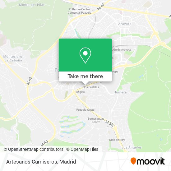 Artesanos Camiseros map