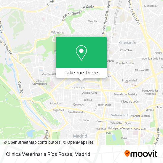 Clinica Veterinaria Ríos Rosas map