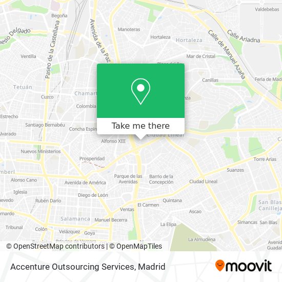 Accenture Outsourcing Services map