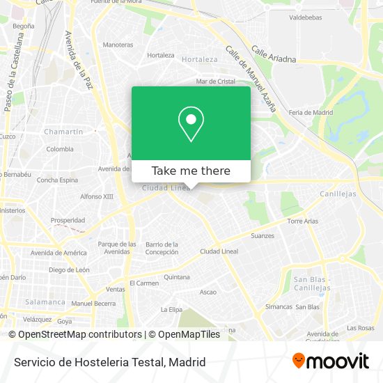 Servicio de Hosteleria Testal map