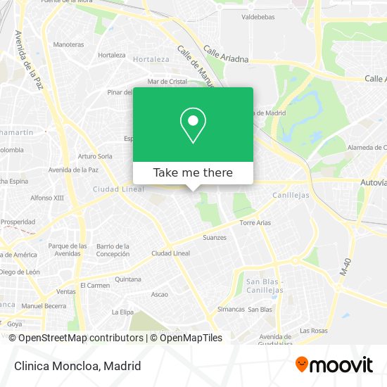 mapa Clinica Moncloa