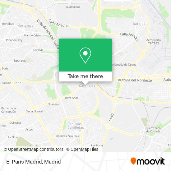 El París Madrid map
