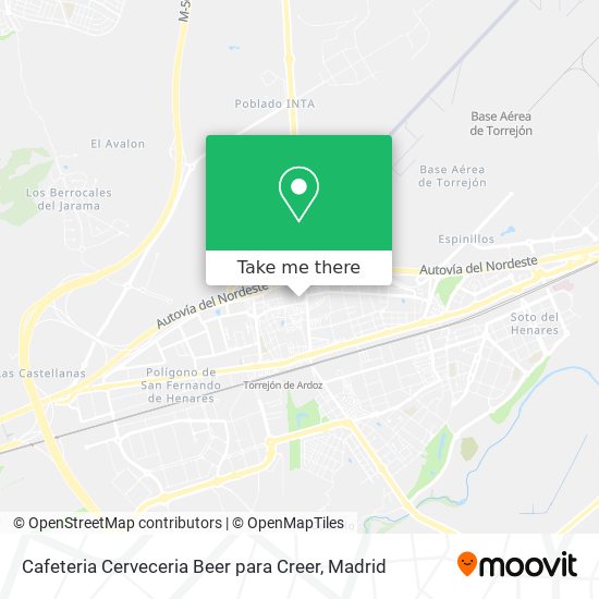 mapa Cafeteria Cerveceria Beer para Creer