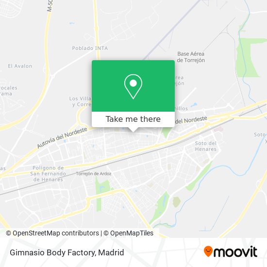 mapa Gimnasio Body Factory