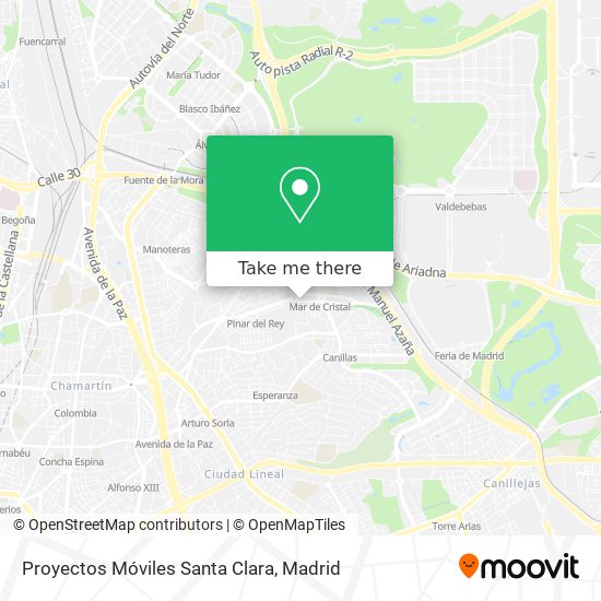 mapa Proyectos Móviles Santa Clara