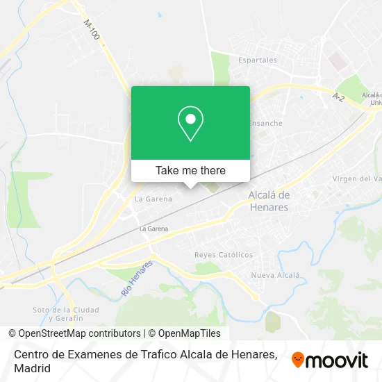 Centro de Examenes de Trafico Alcala de Henares map