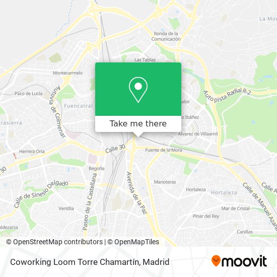 Coworking Loom Torre Chamartín map