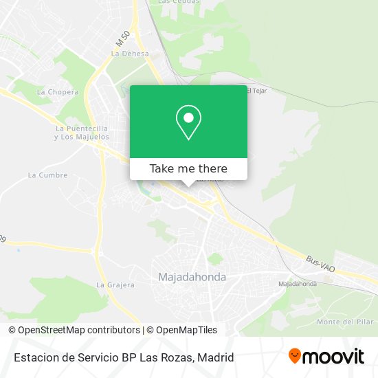 mapa Estacion de Servicio BP Las Rozas