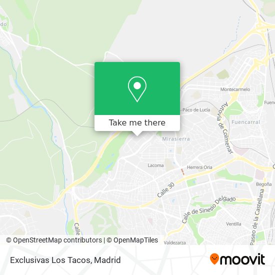 mapa Exclusivas Los Tacos