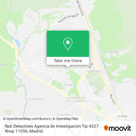 Rpb Detectives Agencia de Investigación Tip 4327 Rnsp 11056 map