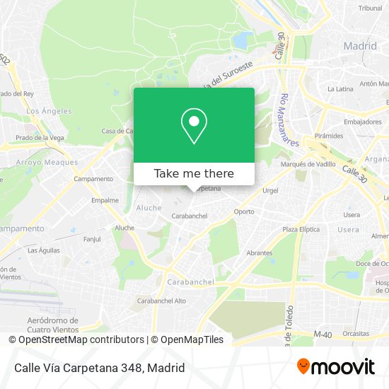 mapa Calle Vía Carpetana 348