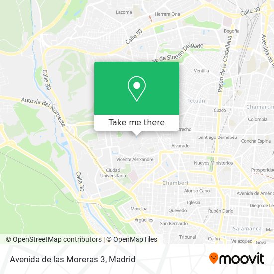 mapa Avenida de las Moreras 3