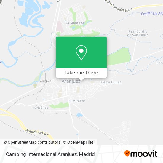 Camping Internacional Aranjuez map