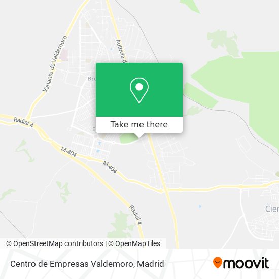 mapa Centro de Empresas Valdemoro