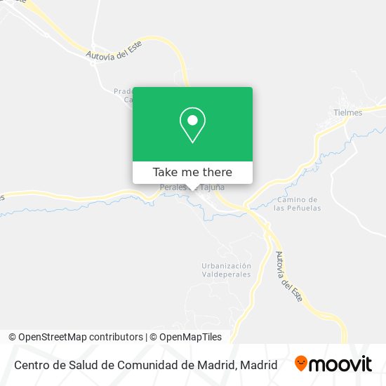 mapa Centro de Salud de Comunidad de Madrid