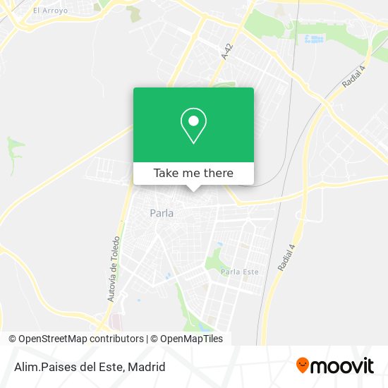 Alim.Paises del Este map