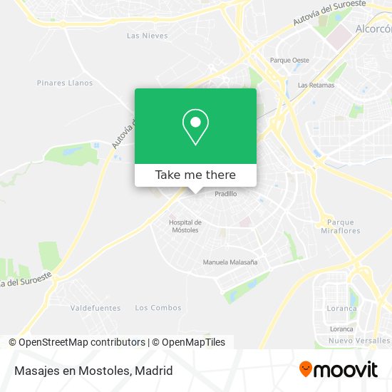 Masajes en Mostoles map