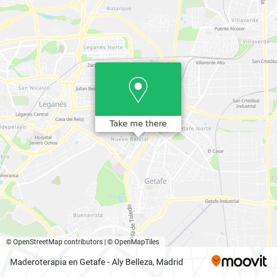 Maderoterapia en Getafe - Aly Belleza map