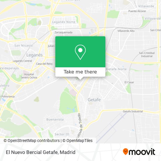 El Nuevo Bercial Getafe map