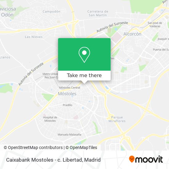 mapa Caixabank Mostoles - c. Libertad