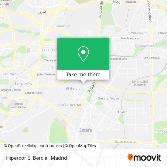 Hipercor El Bercial map