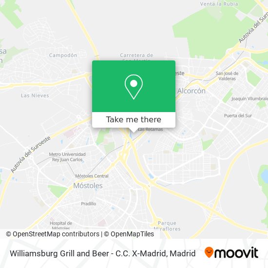 mapa Williamsburg Grill and Beer - C.C. X-Madrid