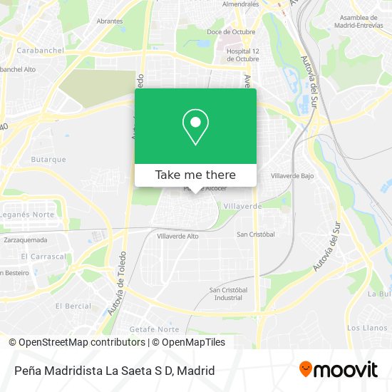 mapa Peña Madridista La Saeta S D