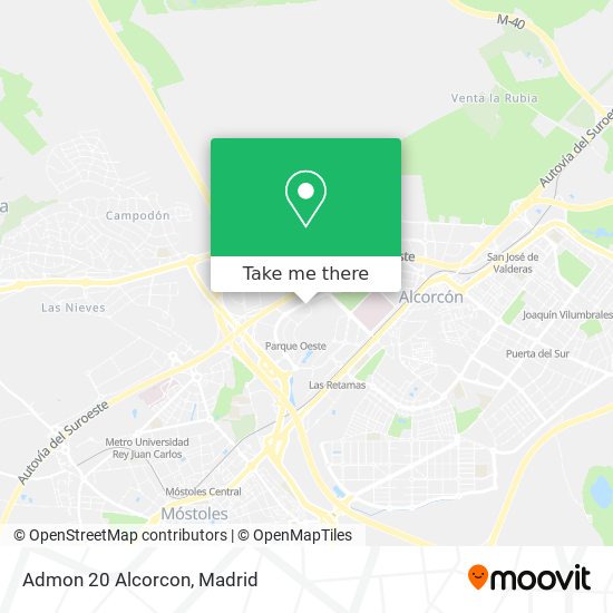 Admon 20 Alcorcon map