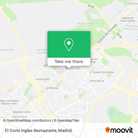 mapa El Corte Ingles Restaurante