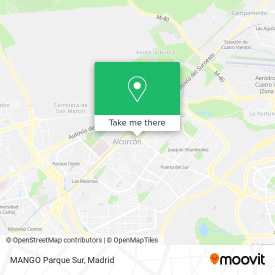 MANGO Parque Sur map