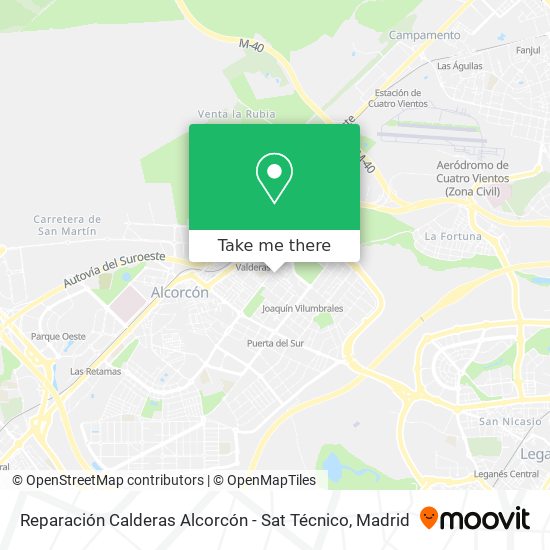 Reparación Calderas Alcorcón - Sat Técnico map