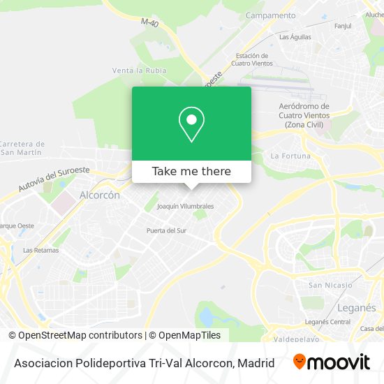 Asociacion Polideportiva Tri-Val Alcorcon map