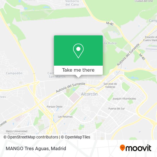 MANGO Tres Aguas map