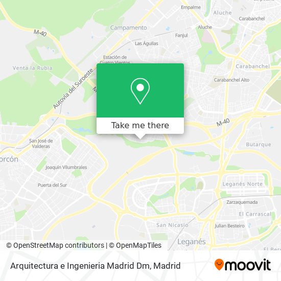 Arquitectura e Ingenieria Madrid Dm map