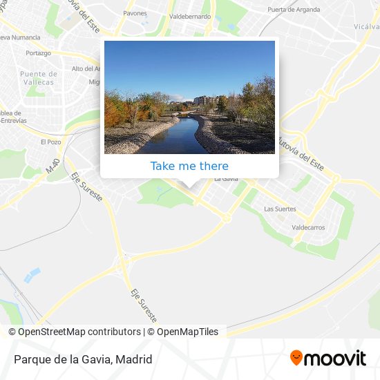 Parque de la Gavia map