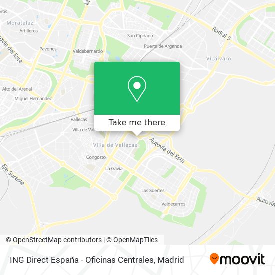 mapa ING Direct España - Oficinas Centrales