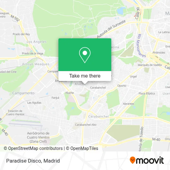 Discoteca Paradise map