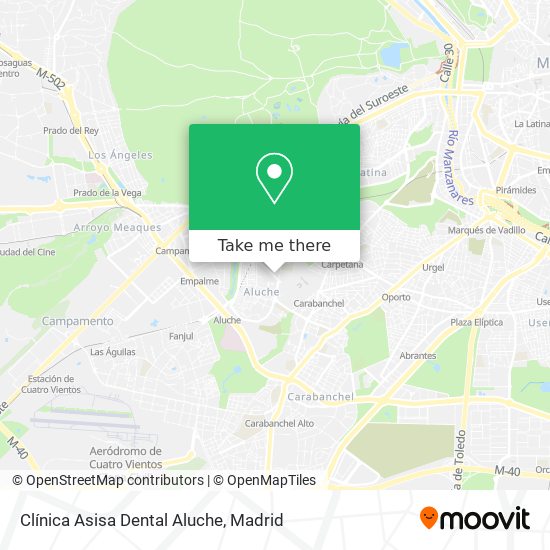 mapa Clínica Asisa Dental Aluche