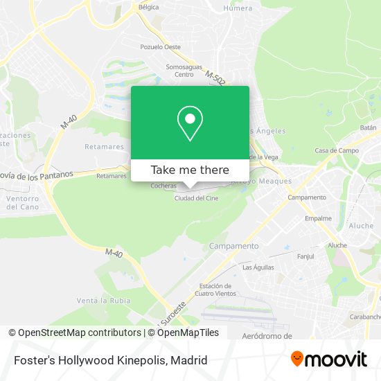 Foster's Hollywood Kinepolis map