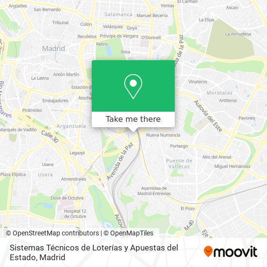 Sistemas Técnicos de Loterías y Apuestas del Estado map