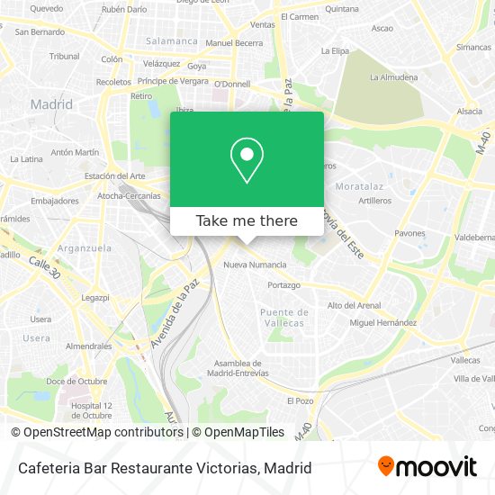 mapa Cafeteria Bar Restaurante Victorias