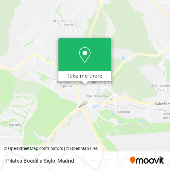 Pilates Boadilla Siglo map